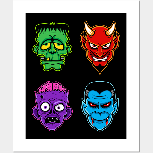 Monster Mash Wall Art by Stationjack